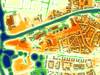 Modelled heat map of Suikerbuurt area showing comparison between different land usage